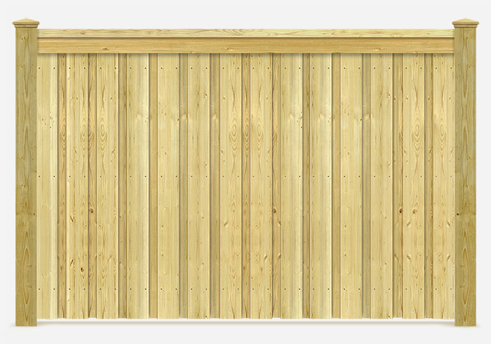 Fleming Island FL cap and trim style wood fence
