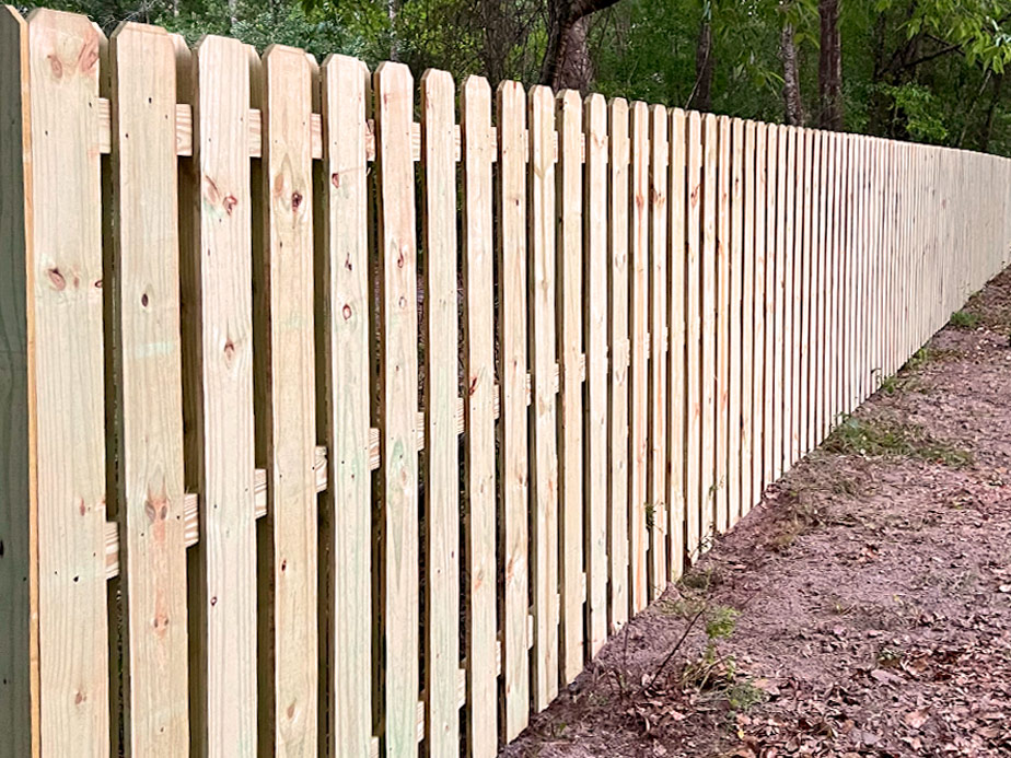 Fleming Island FL Shadowbox style wood fence